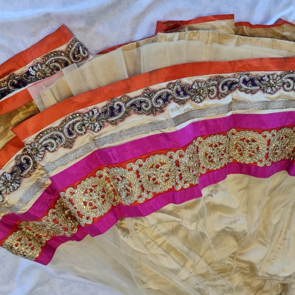 Lengha - long skirt south asian adjustible waist with dupatta - Picture 15 of 17